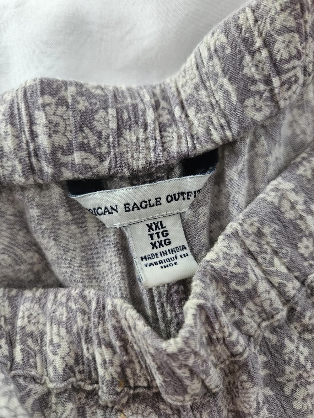 American Eagle Outfitters Wide Leg Floral Print Pants in Lilac and Cream - Picture 6 of 6